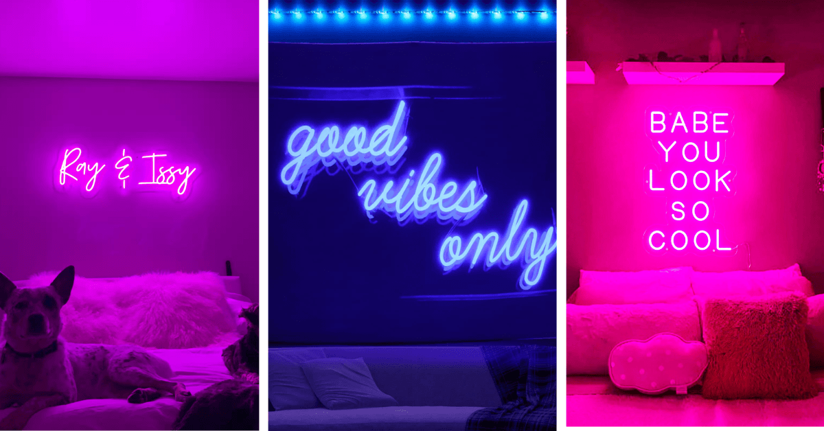 neon purple bedroom