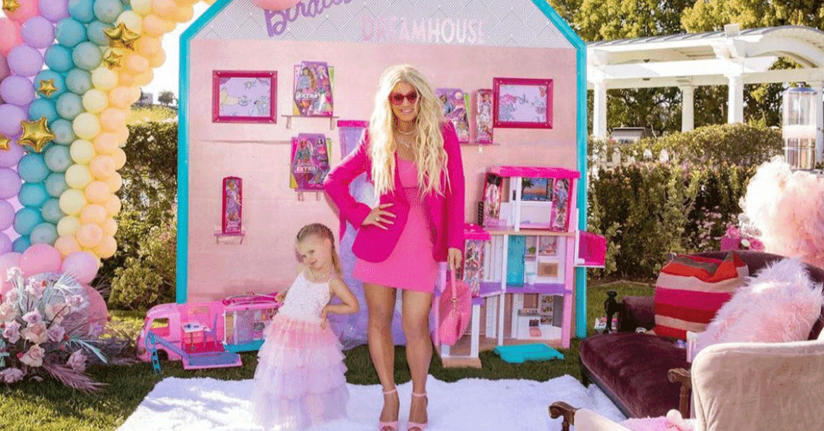 Beautiful Pink Happy Birthday Barbie Backdrop Children Birthday Party  Decoration