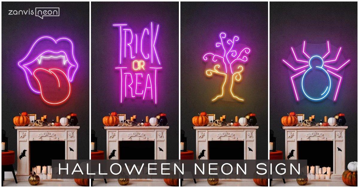 Brighten Your Halloween with Eye-Catching Neon Decor