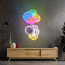 Astronaut Hugging Planet Led Neon Acrylic Artwork - Custom Neon Signs | LED Neon Signs | Zanvis Neon®