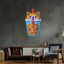 Boba Milktea Dog Led Neon Acrylic Artwork - Custom Neon Signs | LED Neon Signs | Zanvis Neon®