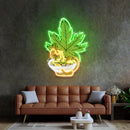 Canabis Eat Ramen Led Neon Acrylic Artwork - Custom Neon Signs | LED Neon Signs | Zanvis Neon®