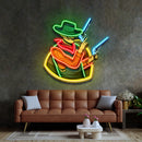 Cowboy Holding Gun LED Neon Sign Light Pop Art