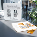 Custom Double QR Code Square Stand Layout B