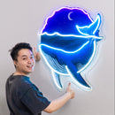 Blue Whale Ocean LED Neon Sign Light Pop Art
