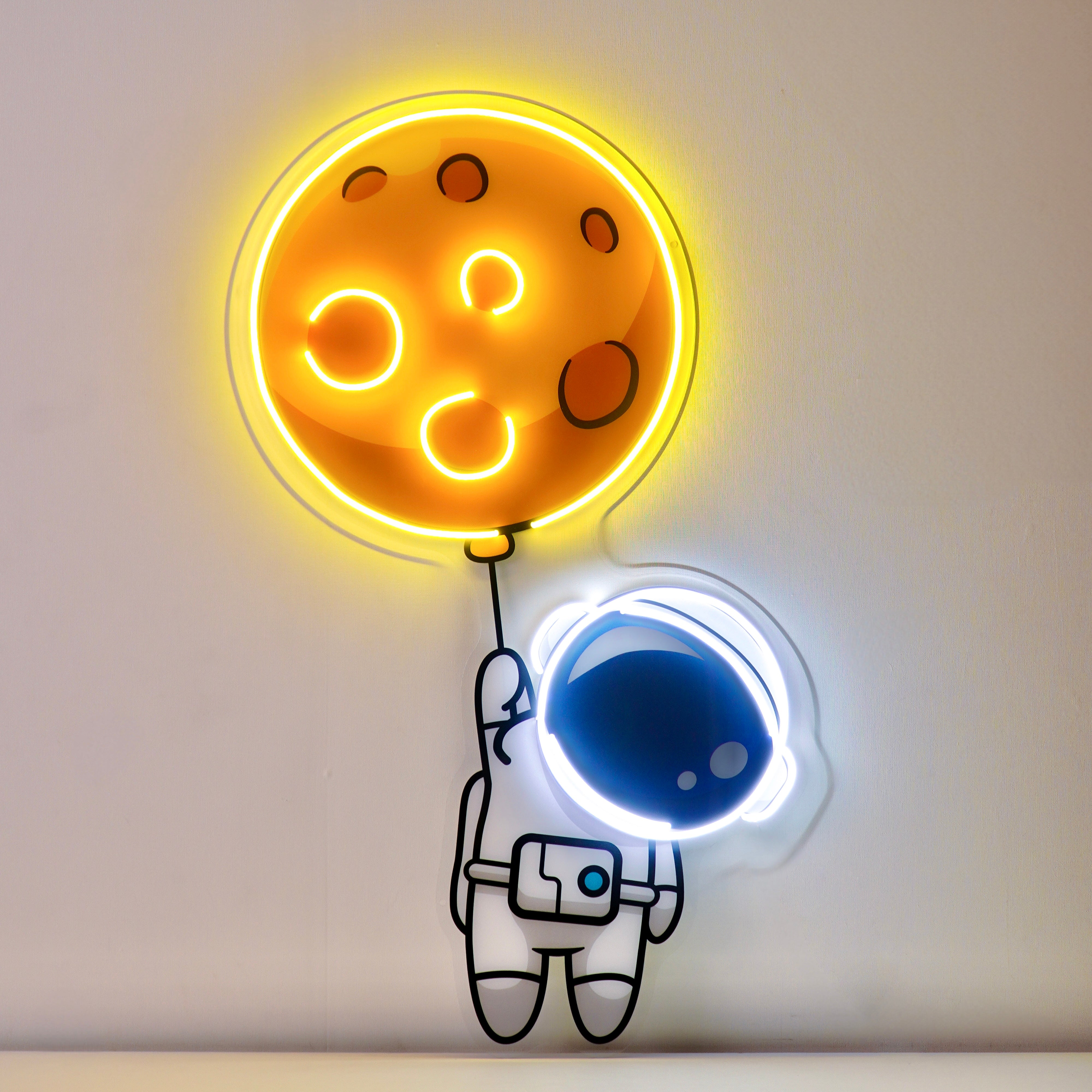 Planet Balloon Led Neon Acrylic Artwork