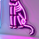 Black Cat Skeleton LED Neon Sign Light Pop Art