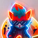 Cat Character With Guitar LED Neon Sign Light Pop Art