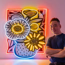 Flower Vase In Abstract Art LED Neon Sign Light