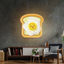 Eggs on Toast Led Neon Acrylic Artwork - Custom Neon Signs | LED Neon Signs | Zanvis Neon®
