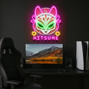 Hand Drawn Kitsune LED Neon Sign Light Pop Art