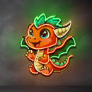 The Happy Dragon LED Neon Sign Light Pop Art