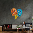 Two Popsicles Led Neon Acrylic Artwork - Custom Neon Signs | LED Neon Signs | Zanvis Neon®