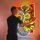 Flower Vase In Abstract Art LED Neon Sign Light