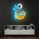Astronaut Fishing Led Neon Acrylic Artwork - Custom Neon Signs | LED Neon Signs | Zanvis Neon®