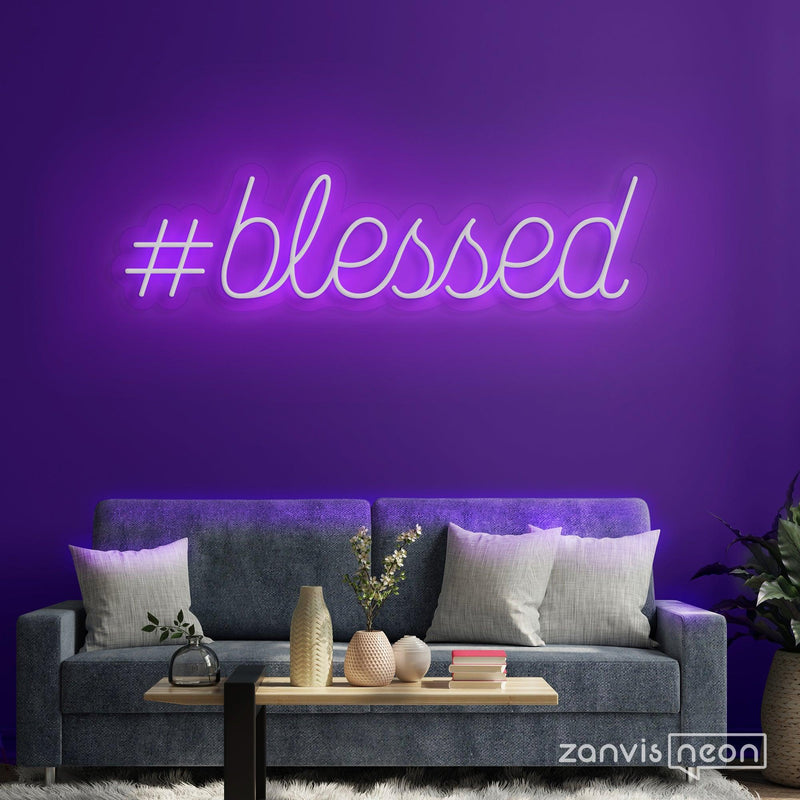 Blessed Neon Sign - Custom Neon Signs | LED Neon Signs | Zanvis Neon®