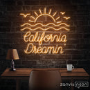 California Dreamin Neon Sign - Custom Neon Signs | LED Neon Signs | Zanvis Neon®