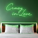 CRAZY IN LOVE Neon Sign - Custom Neon Signs | LED Neon Signs | Zanvis Neon®