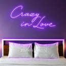 CRAZY IN LOVE Neon Sign - Custom Neon Signs | LED Neon Signs | Zanvis Neon®