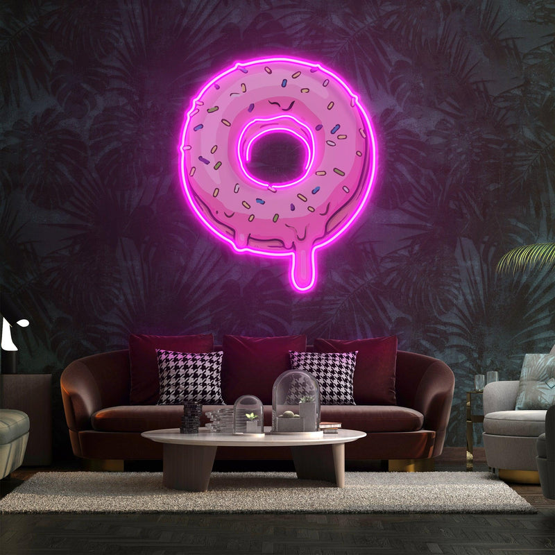 Donut Led Neon Acrylic Artwork - Custom Neon Signs | LED Neon Signs | Zanvis Neon®