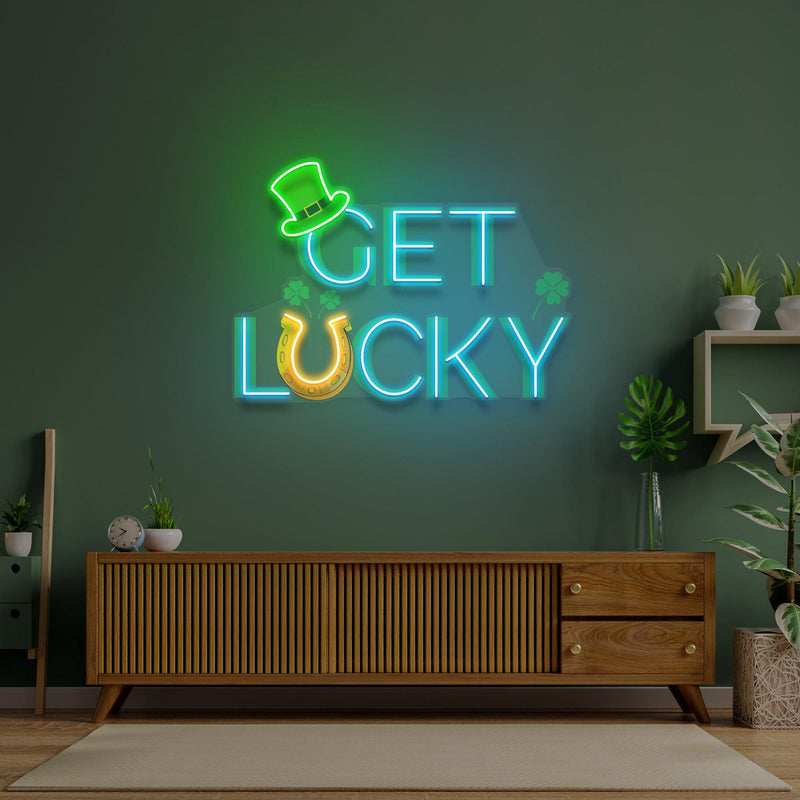 Get Lucky Saint Patrick Day LED Neon Signs - Custom Neon Signs | LED Neon Signs | Zanvis Neon®