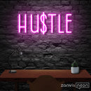 HUSTLE Neon Sign - Custom Neon Signs | LED Neon Signs | Zanvis Neon®