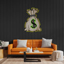 Money Bag Led Neon Acrylic Artwork - Custom Neon Signs | LED Neon Signs | Zanvis Neon®