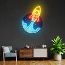 Rocket Led Neon Acrylic Artwork - Custom Neon Signs | LED Neon Signs | Zanvis Neon®