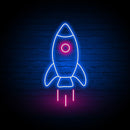 The Rocket Neon Sign - Custom Neon Signs | LED Neon Signs | Zanvis Neon®