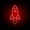The Rocket Neon Sign - Custom Neon Signs | LED Neon Signs | Zanvis Neon®