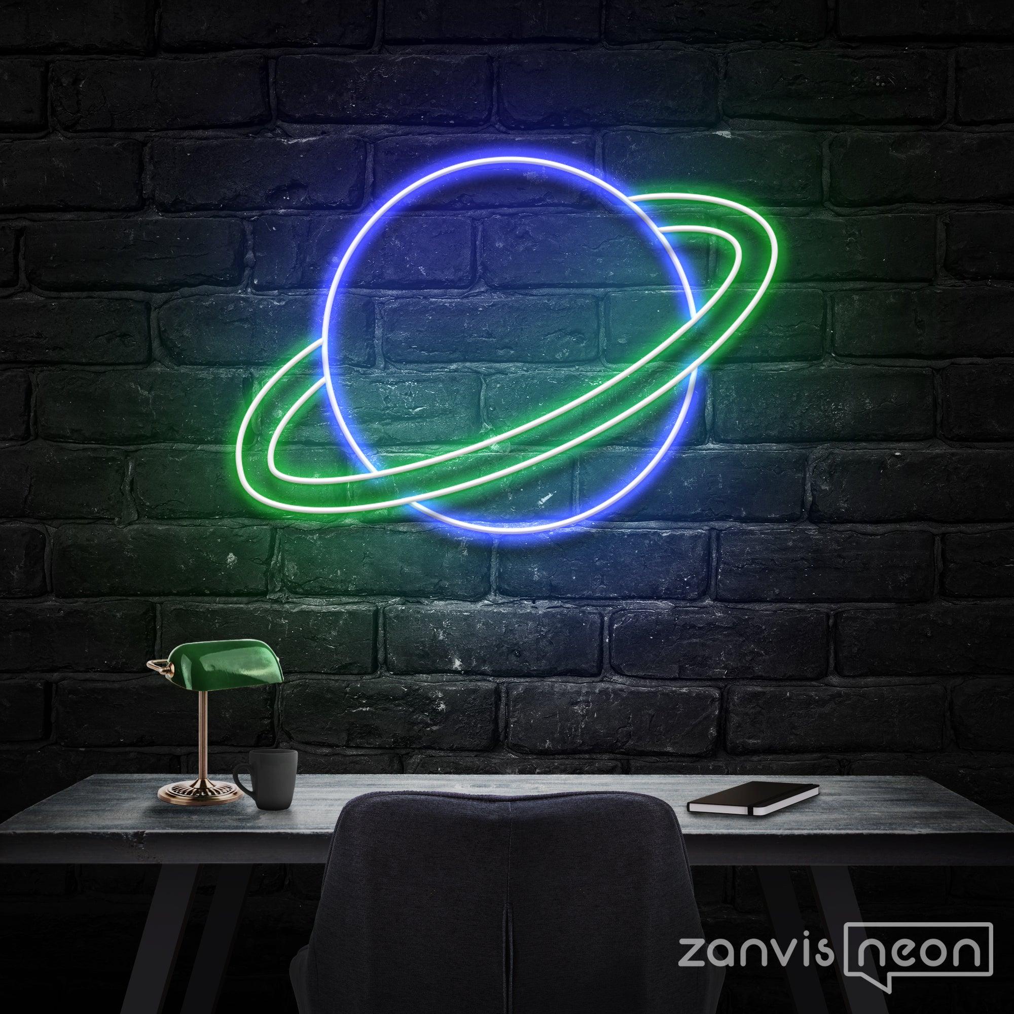 Neon saturn light outlet
