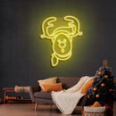 Dear Head Christmas Neon Sign - Custom Neon Signs | LED Neon Signs | Zanvis Neon®