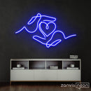 Heart and Hands Neon Sign - Custom Neon Signs | LED Neon Signs | Zanvis Neon®