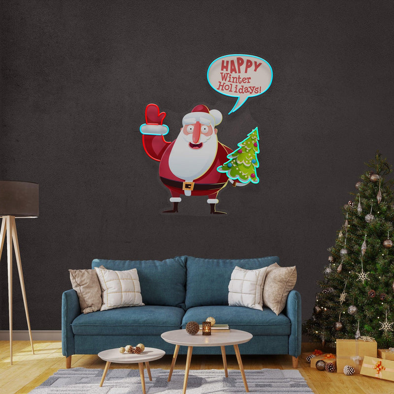 Hello Santa! Christmas Neon Sign - Custom Neon Signs | LED Neon Signs | Zanvis Neon®