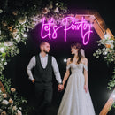 Let's Party Neon Sign - Custom Neon Signs | LED Neon Signs | Zanvis Neon®