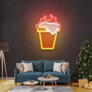 Santa Stuck in Chimney Christmas LED Neon Acrylic Artwork - Custom Neon Signs | LED Neon Signs | Zanvis Neon®