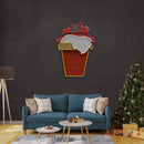 Santa Stuck in Chimney Christmas LED Neon Acrylic Artwork - Custom Neon Signs | LED Neon Signs | Zanvis Neon®
