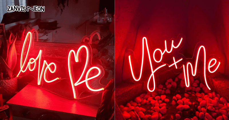 red neon signs