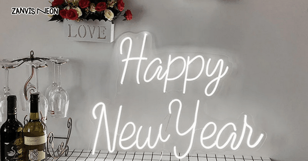 happy new year neon signs