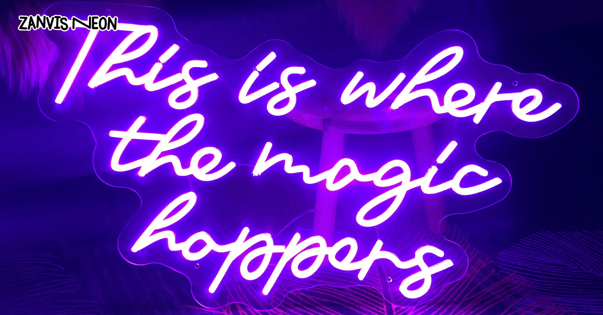 Purple High Sign 10+ Purple Neon Signs To Bring Romantic Vibe To Your Space