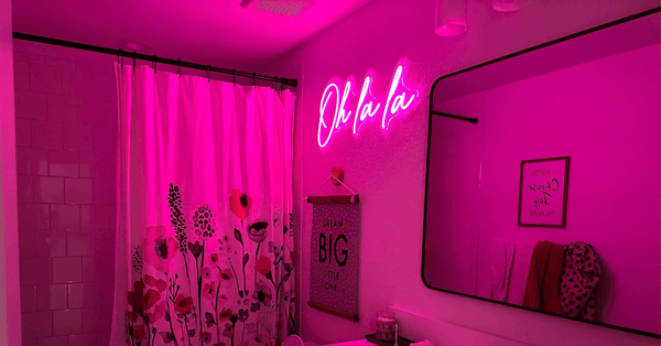 How To Style Restroom Walls With Beautiful Bathroom Lighting Ideas - Custom Neon Signs | LED Neon Signs | Zanvis Neon®