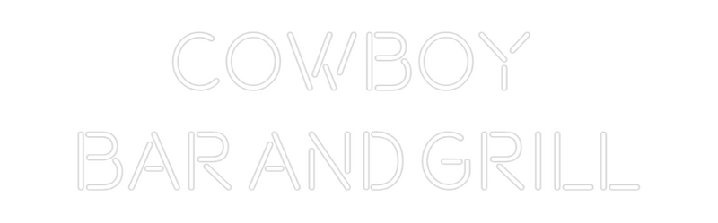 Custom Neon: COWBOY 
BAR ...