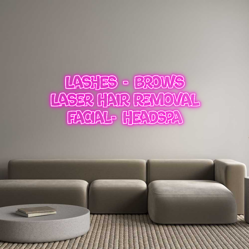 Custom Neon: LASHES - BROW...
