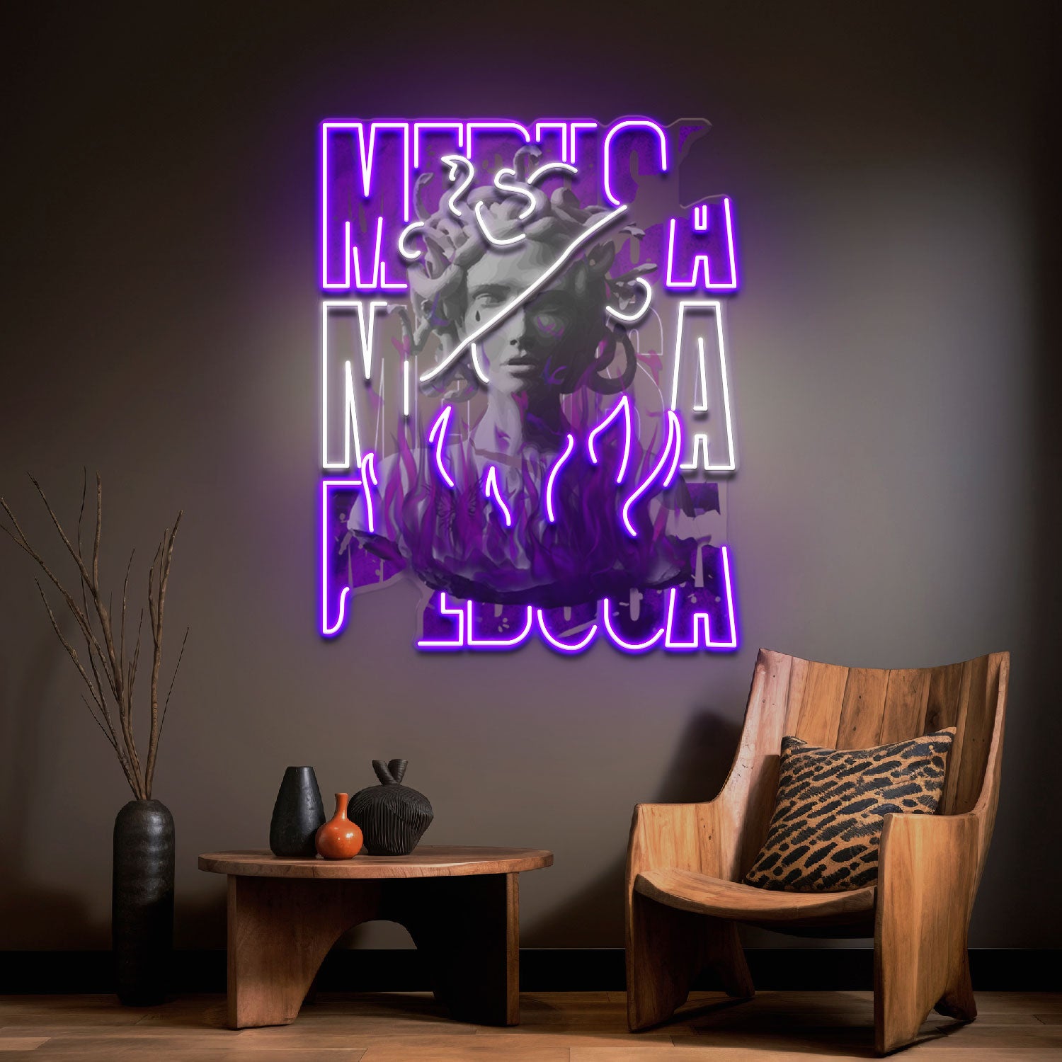 Medusa Painting In Collapse Art LED Neon Sign Light Pop Art