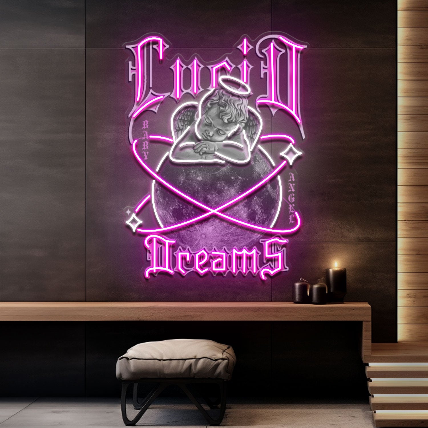 Dreamy Cupid Dreams Collapse Art LED Neon Sign Light Pop Art