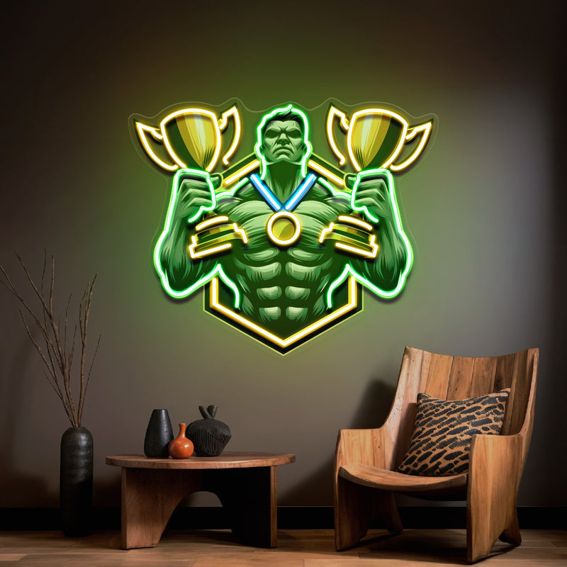 Hulk Champion LED Neon Sign Light Pop Art