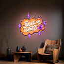 Trick Or Treat Halloween Theme LED Neon Sign Light Pop Art