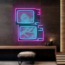 Retro Television Star Collapse Art LED Neon Sign Light Pop Art
