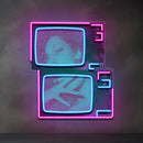 Retro Television Star Collapse Art LED Neon Sign Light Pop Art