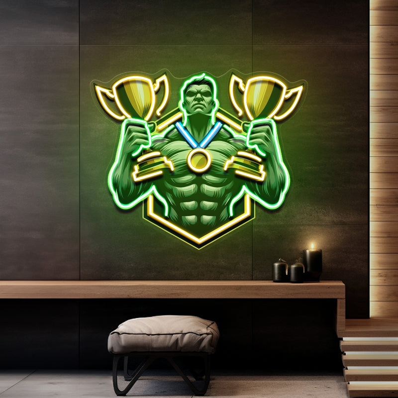 Hulk Champion LED Neon Sign Light Pop Art